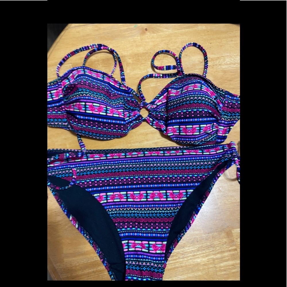 Large like new bikini multi colored
